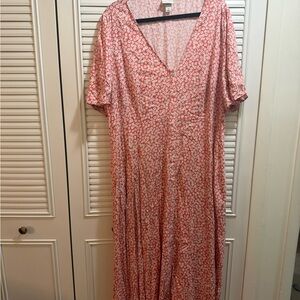 Ava & Viv Red Floral Maxi Dress